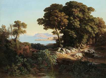 来自西西里蒙雷亚尔的周围`From The Surroundings Of Monreale, Sicily (1849) by Johann Jakob Frey