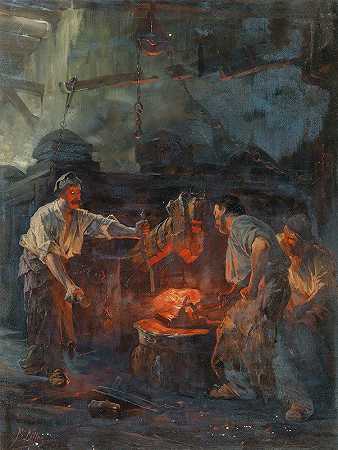 在锤磨机里`In the Hammer Mill by Friedrich von Keller