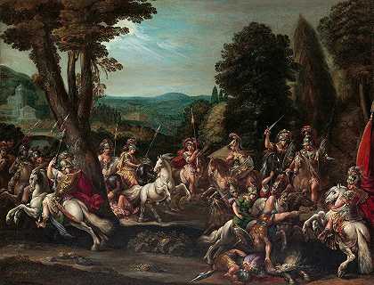 亚马孙人的胜利`Triumph of The Amazons (1620s) by Claude Déruet