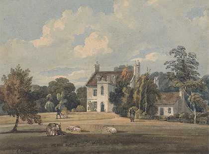 白金汉郡查丰洛奇`Chalfont Lodge, Buckinghamshire by Thomas Girtin