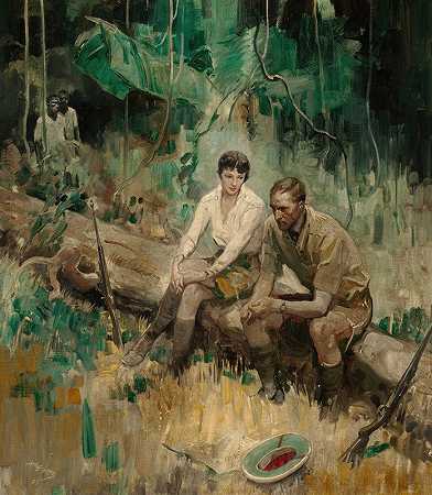 停止狩猎`Break from the Hunt (1925) by Herbert Morton Stoops