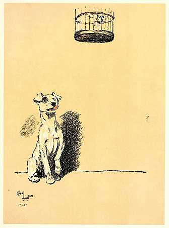 三伏天`A Dog Day Pl 21 (1902) by Cecil Charles Windsor Aldin