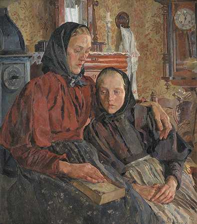 姐妹`Sisters (1897 ~ 1898) by Carl Wilhelmson