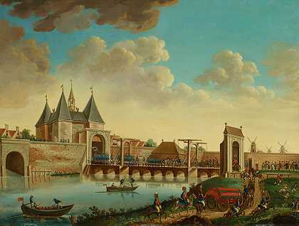1787年10月10日普鲁士军队进入阿姆斯特丹`Intocht der Pruisische Troepen in Amsterdam op 10 oktober 1787 (1800) by Monogrammist I.M.P.