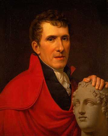 安东尼奥·卡诺娃肖像`Portrait Of Antonio Canova (1810~1812) by Rudolph Suhrlandt