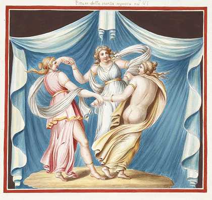房间里画着nu。不及物动词。`Pittura della stanza segnata nu. VI. (1783) by Pierre-Jean Mariette
