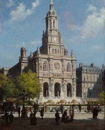 三位一体教堂`Léglise de la Trinité (1880) by Louis Béroud