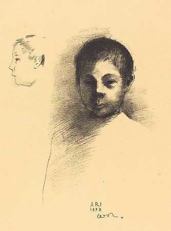 艾莉`Ari (1898) by Odilon Redon