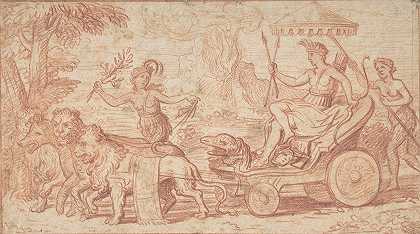 美国寓言`Allegory of America (mid~17th century) by Louis Licherie de Beurie