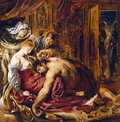 参孙和黛利拉`Samson and Delilah (1604~1614) by Peter Paul Rubens