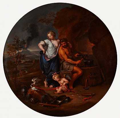 维纳斯和火神`Vénus et Vulcain (17th century) by Pierre Mignard