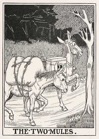 两只骡子`The Two Mules (1900) by Percy J. Billinghurst