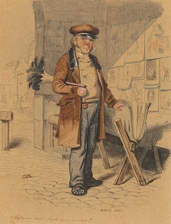 卡尔·吉拉德之后的普伦坦德拉`Prenthandelaar after Karl Girardet (c. 1850 ~ c. 1900) by Henri Adan