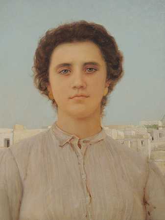 卡普里小姐`Jeune fille de Capri (1906) by Jean Benner