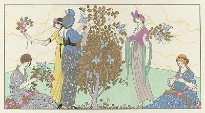 五月树的简单连衣裙夏季`LArbre de mai ; Robes simples pour lété (1914) by Francisco Javier Gosé