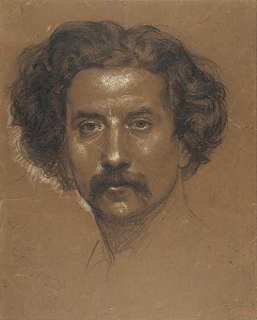 自画像`Self~portrait (circa 1875) by Ramon Martí i Alsina