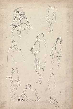 妇女和儿童研究，阿姆利则`Studies of Women and Children, Amritsar (1860) by William Simpson