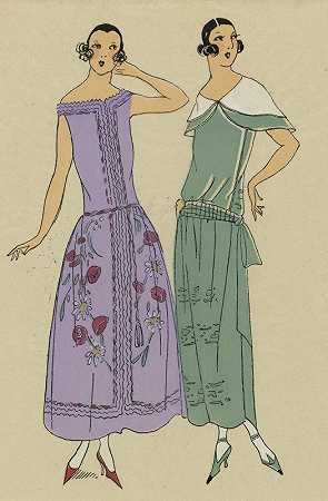 野花。1.奥甘迪礼服。。。`FLEURS DES CHAMPS. – 1. Robe d´organdi… (1923)