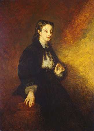 卡恩夫人`Madame Cahen (1869) by Adolphe Monticelli