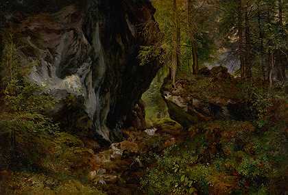 森林和屋内`Forests Interior (1845–1860) by Alexander Brodszky