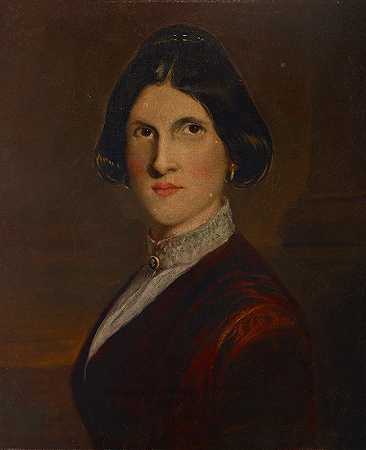简·里默（艺术家的妹妹）`Jane Rimmer (Sister of the Artist) (1851~1856) by William Rimmer