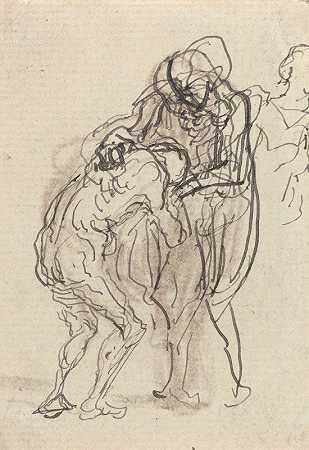 浪子四世`The Prodigal Son IV by Honoré Daumier