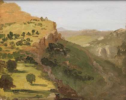 意大利风景`Italian Landscape (1841 or 1842) by Thomas Cole