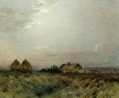 景观`Landscape (after 1875) by Jean Charles Cazin