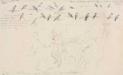 干草人之舞`Dance of the Haymakers (c. 1845) by William Sidney Mount