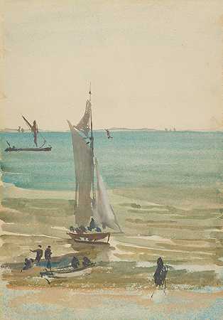 索森德——游艇之旅`Southend–The Pleasure Yacht (1882~1884) by James Abbott McNeill Whistler