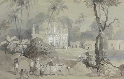 博拉尼波尔清真寺`Mosque at Borranypore by Sir Charles D;Oyly