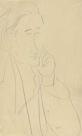 兹博罗夫斯基半身像`Bust of Zborowski by Amedeo Modigliani