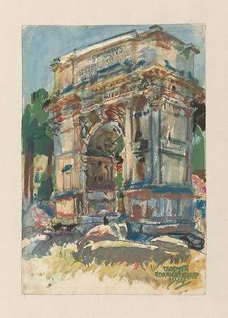 罗马提多拱门`De boog van Titus, Rome (1934) by Martin Monnickendam