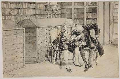 藏书爱好者`Les Bibliophiles by Georges Antoine Rochegrosse
