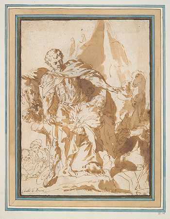 Scipio的节制`The Continence of Scipio (17th century) by Circle of Charles Le Brun