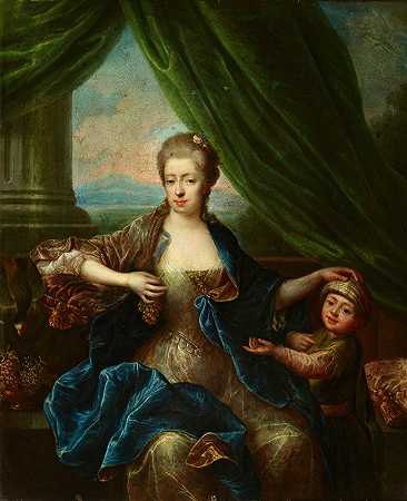 一位带着孩子的女士的肖像`Portrait of a Lady with a Child