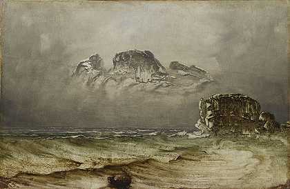 海岸景观`Coastal Landscape by Peder Balke