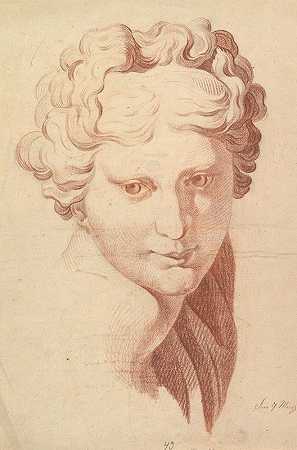 理想化的女性头像，仿照古董`Idealized Female Head, Copied after the Antique (late 18th–early 19th century) by Johann Evangelist Kastner