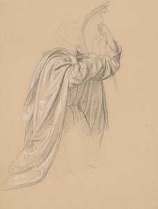 大卫研究画家的长袍圣母玛利亚的完美受孕`
Study of Davis robes for the painting The Immaculate Conception of the Blessed Virgin Mary (1864)  by Józef Simmler
