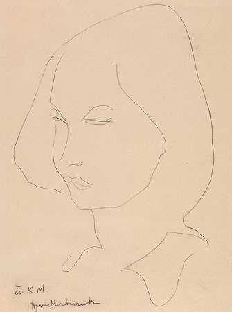 凯瑟琳·曼斯菲尔德`Katherine Mansfield (1910 ~ 1915) by Henri Gaudier-Brzeska