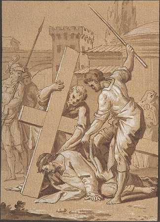 基督在通往加略山的路上`Christ on the Road to Calvary (1731–93) by Thaddäus Kuntz