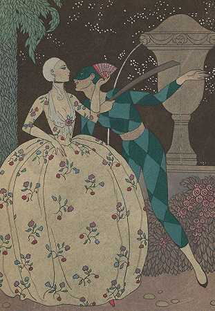 阿尔列金`Arlequin (1914) by George Barbier