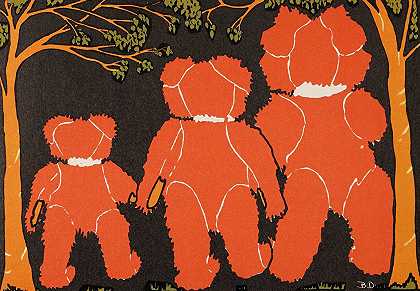 三只熊，一个家庭故事pl 6`The three bears, a family story pl 6 (1934) by Beatrice Dvilnsky