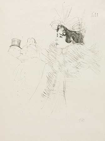 梅·贝尔福特小姐`Miss May Belfort (1895) by Henri de Toulouse-Lautrec