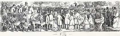 林肯向人群致辞`Lincoln Addressing Crowd (1908) by John Sloan