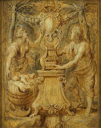 滴度蛋白利布里四号`Titelpagina Sarbievii Lyricorum libri IV (1632) by Peter Paul Rubens