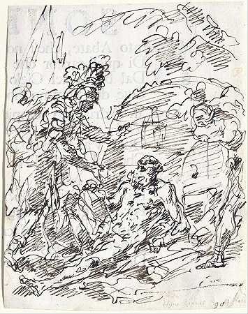亚历山大和提奥奇尼斯`Alexander and Diogenes (1769) by Francesco Fontebasso