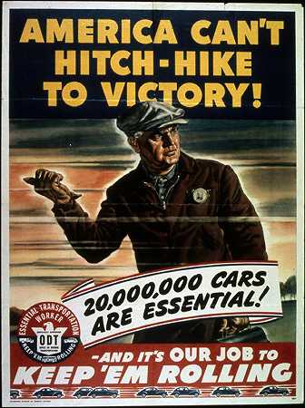美国可以不要搭便车去胜利！`America cant hitch~hike to victory! (1941~1945)