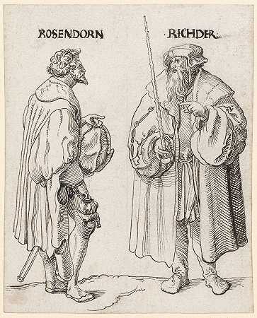 玫瑰和法官`Rosendorn und Richter (1519~20) by Niklaus Manuel