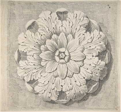经典玫瑰花结的研究`Study of a Classical Rosette (1776–79) by Thomas Hardwick